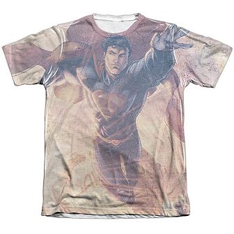 Superman Soar Above Sleeve T-shirt