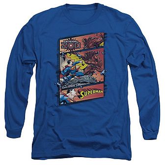 Superman Superman Vs Zod Long Sleeve Adult T-shirt