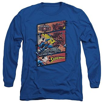 Superman Superman Vs Zod Long Sleeve Adult T-shirt