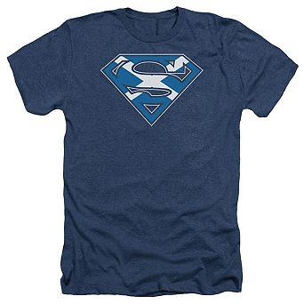 Superman Scottish Shield Adult Heather T-shirt