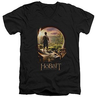 The Hobbit Hobbit In Door Short Sleeve Adult V Neck T-shirt