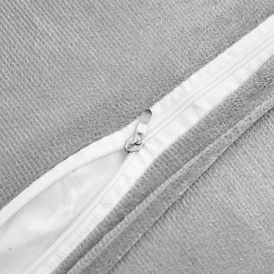 Plush Decorative Solid Throw Modern Bedroom Pillow Covers 2 Pcs 18" X 18"