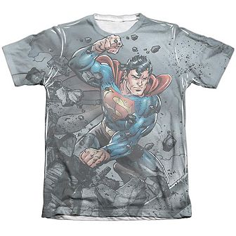 Superman Superman Vs Doomsday Adult 65/35 Poly/cotton Short Sleeve T-shirt