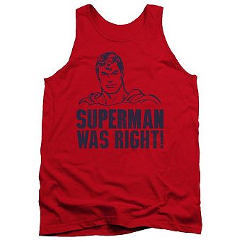 Superman Was Right Adult Tank Top