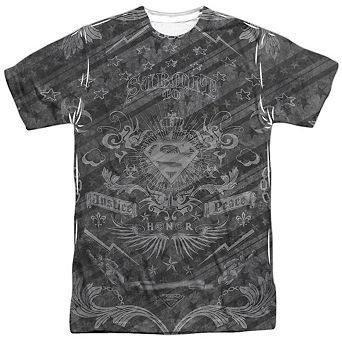 Superman Submit Short Sleeve Adult Poly Crew T-shirt