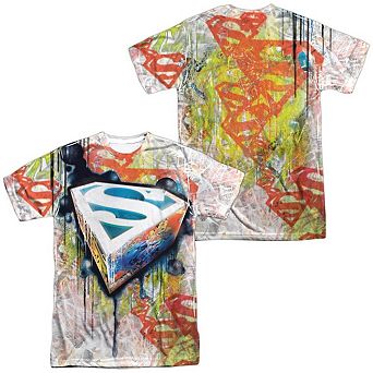 Superman Urban Shields Short Sleeve Adult 100% Poly Crew T-shirt