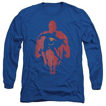 Superman Super Knockout Long Sleeve Adult T-shirt