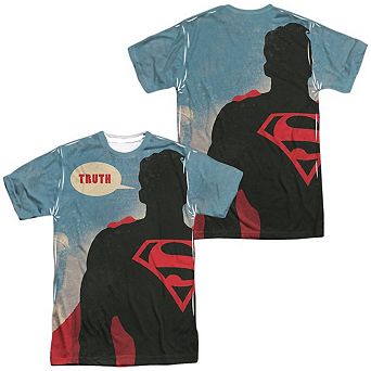 Superman Truth Short Sleeve Adult Poly Crew T-shirt