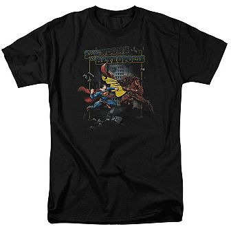 Superman Showdown Short Sleeve Adult T-shirt