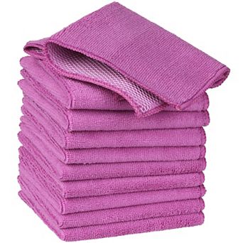 Kitchen Absorbent Microfiber Quick Dry Dish Cloths 10 Packs 12" X 12"