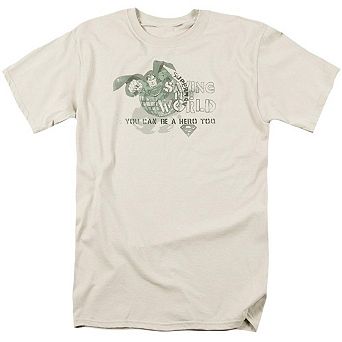 Superman Saving The World Short Sleeve Adult T-shirt