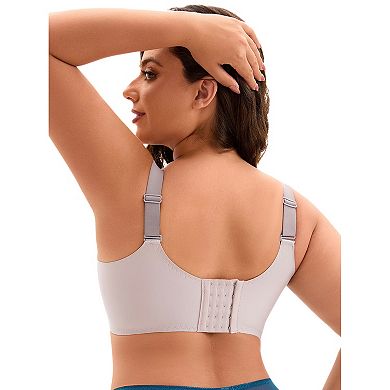 Women's Wireless Wide Straps High Back Padded Lace Push Up Full Coverage Bralette