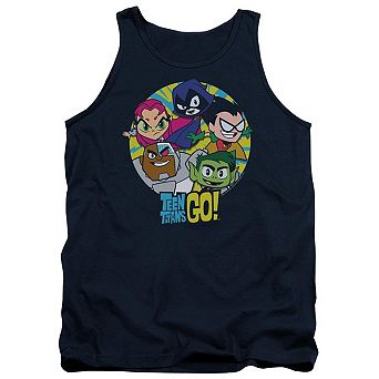Teen Titans Go Go Go Group Adult Tank Top