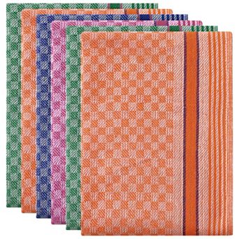 6 Pack Waffle Weave Kitchen Dish Cloths, Soft Absorbent Dish Towels, 15 x 25 in