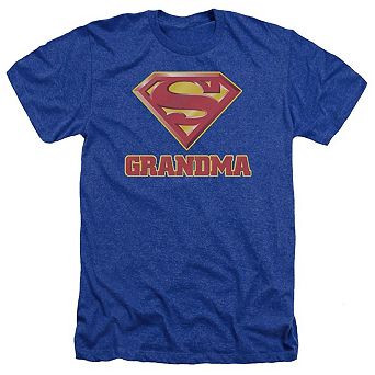 Superman Super Grandma Adult Heather T-shirt