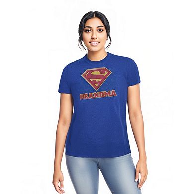 Superman Super Grandma Adult Heather T-shirt