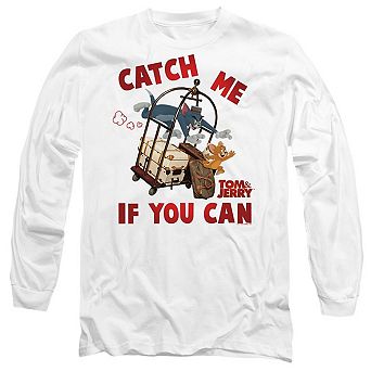 Tom And Jerry Movie Catch Me If You Can Long Sleeve Adult T-shirt