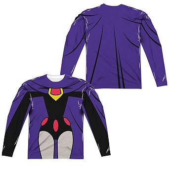 Teen Titans Go Raven Uniform Long Sleeve Adult Poly Crew T-shirt