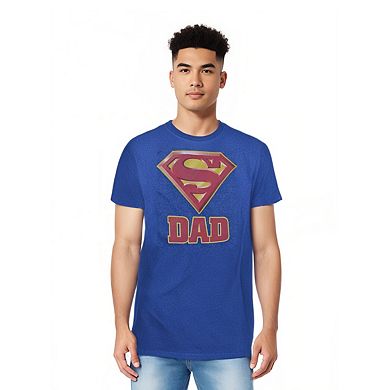 Superman Super Dad Adult Heather T-shirt
