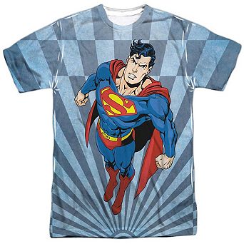 Superman Super Climb Short Sleeve Adult Poly Crew T-shirt