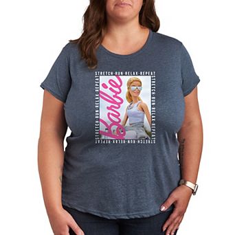 Plus Barbie® Stretch Run Relax Repeat Graphic Tee