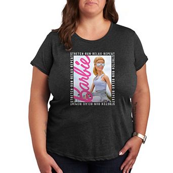 Plus Barbie® Stretch Run Relax Repeat Graphic Tee