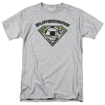 Superman Soccer Shield Short Sleeve Adult T-shirt