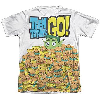 Teen Titans Go Burgers & Dogs Sleeve T-shirt