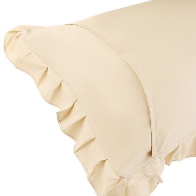 Single Layer Wide Ruffles Envelope Closure Pillowcases 2 Pcs 20" X 30"