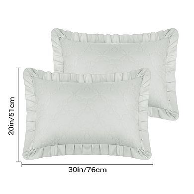Single Layer Wide Ruffles Envelope Closure Pillowcases 2 Pcs 20" X 30"