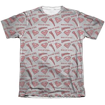 Superman Repeat Super Adult 65/35 Poly/cotton Short Sleeve T-shirt