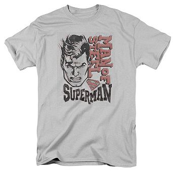 Superman Retro Lines Short Sleeve Adult T-shirt