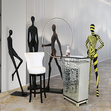 Afd Home Modern Black Statue With Hoop