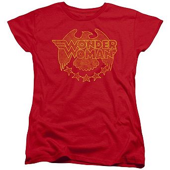 Dc Comics Wonder Woman Eagle Short Sleeve Womens T-shirt