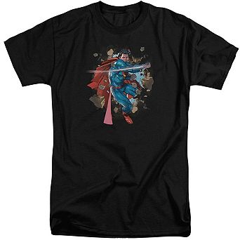 Superman Rock Breaker Short Sleeve Adult Tall T-shirt