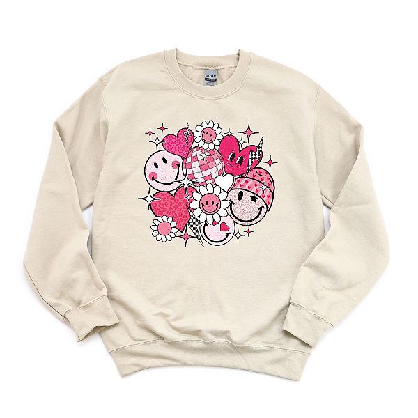 Heart 'So Soft' Cotton Sweatshirt - Pink main image 1