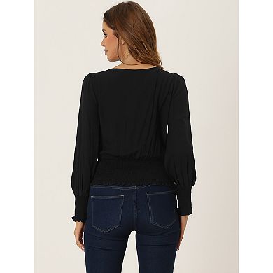 Elchic Round Neck and Smock Waist Set