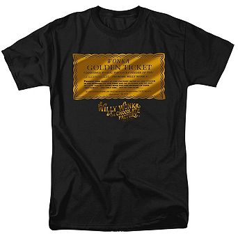 Willy Wonka And The Chocolate Factory Golden Ticket Short Sleeve Adult T-shirt