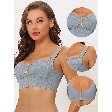 Women's Lace Wirefree High Back Padded Full Coverage Minimizer Bras