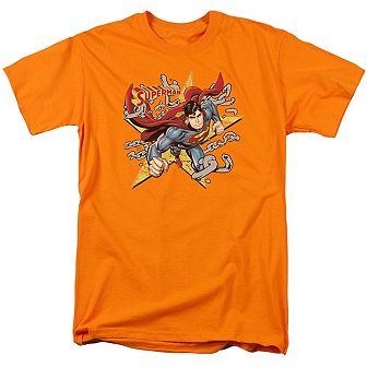 Superman Stars And Chains Short Sleeve Adult T-shirt