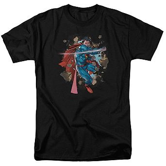 Superman Rock Breaker Short Sleeve Adult T-shirt