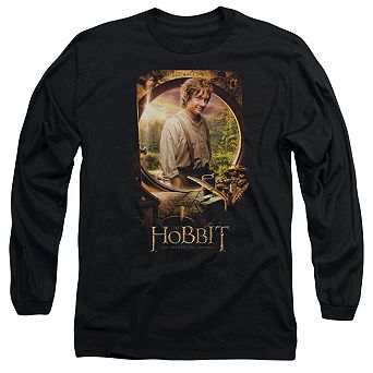 The Hobbit Bilbo Poster Long Sleeve Adult T-shirt