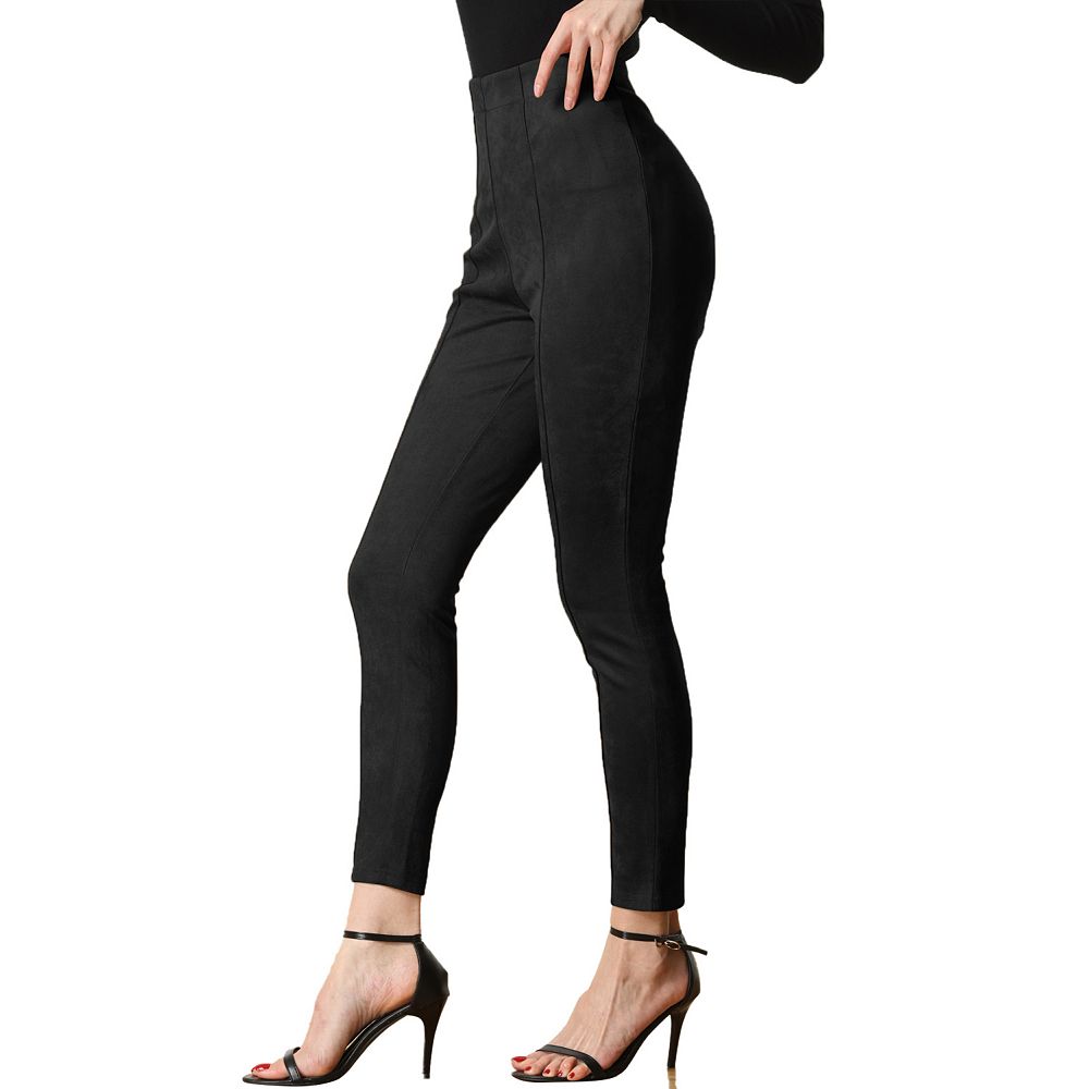 AKRIS Size 8 Black Polyester Blend Velvet Narrow Leg Casual Pants main image 0