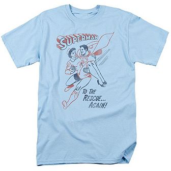 Superman To The Rescue Short Sleeve Adult T-shirt