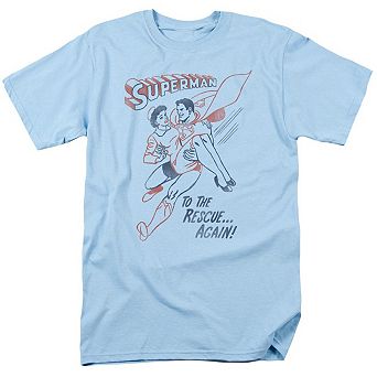 Superman To The Rescue Short Sleeve Adult T-shirt