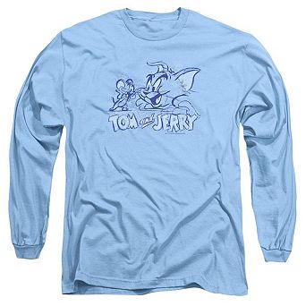 Tom And Jerry Sketchy Long Sleeve Adult T-shirt