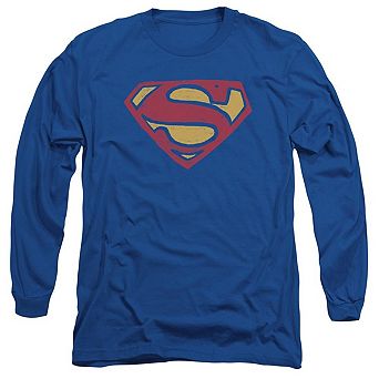 Superman Super Rough Long Sleeve Adult T-shirt