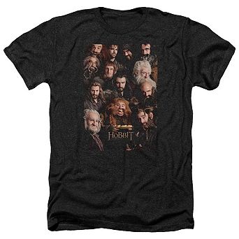 The Hobbit Dwarves Poster Adult Heather T-shirt