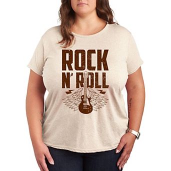 Plus Rock N' Roll Guitar Wings Graphic Tee