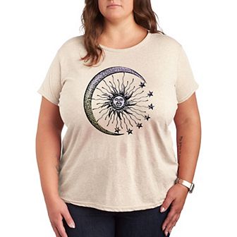 Plus Celestial Crescent Moon Graphic Tee